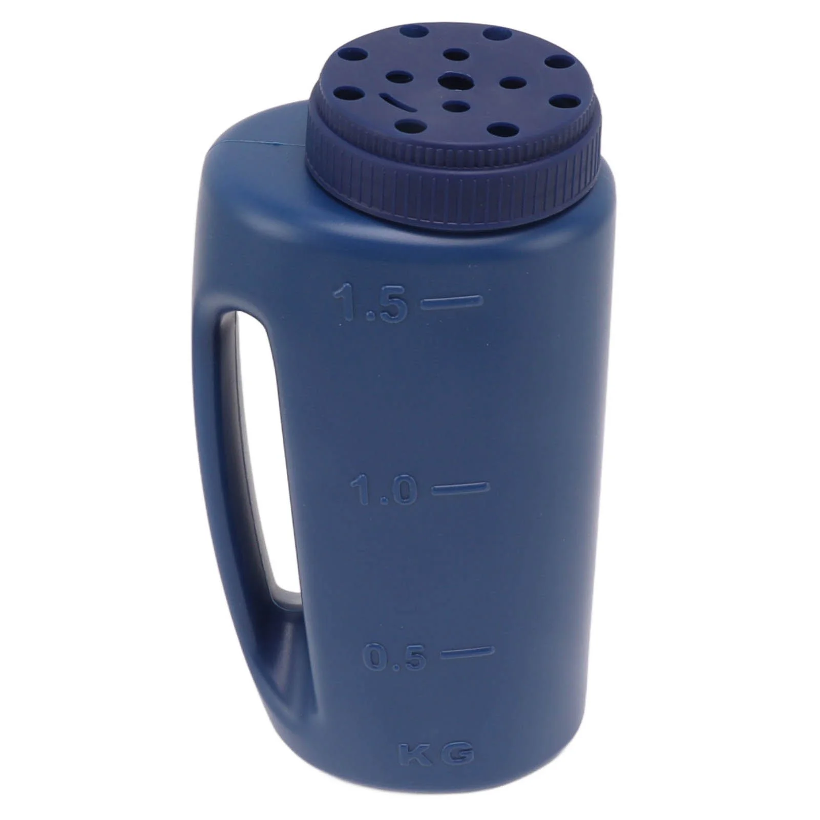 Buumin Handheld Fertilizer Spreader Hand Held Grass Seed Spreader Crop Spreading Salt Sowing Pot Blue