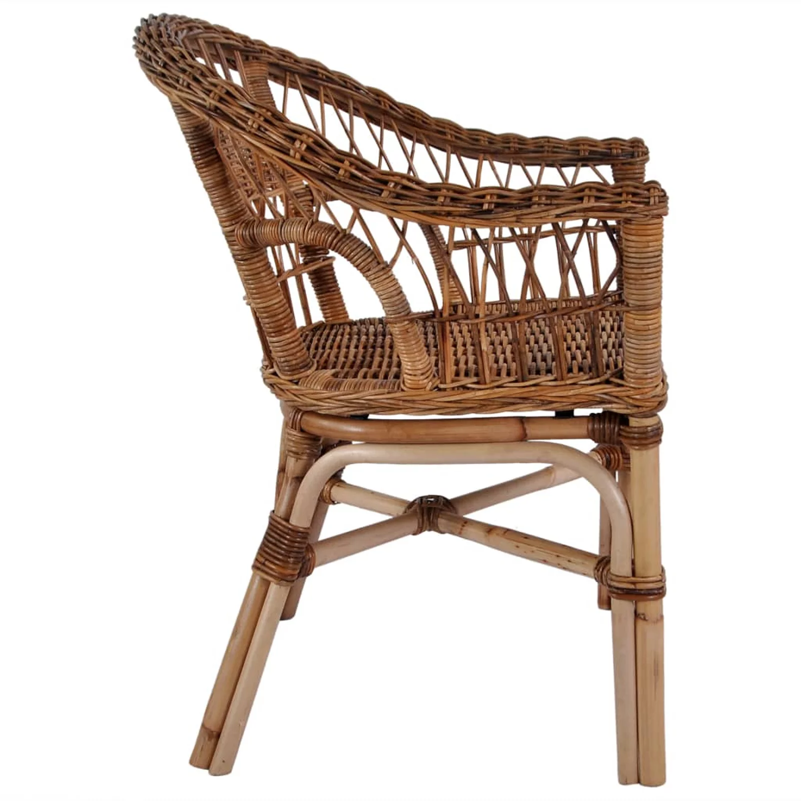 moobody Patio Chair Natural Rattan Brown