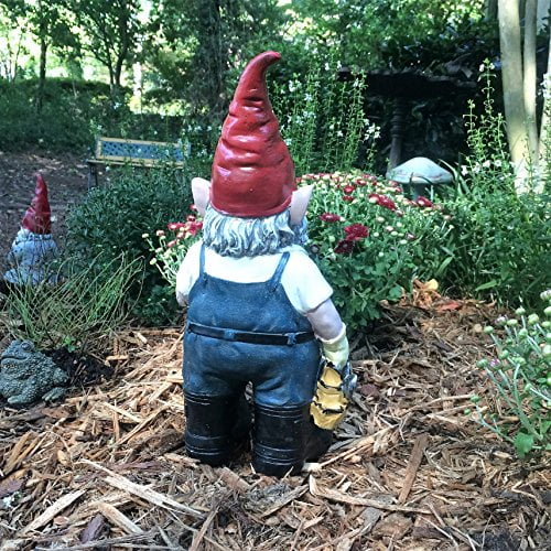 Gardener The Gnome Holding a Watering Can & Garden Tool Bag Home & Garden Figurine Statue 14