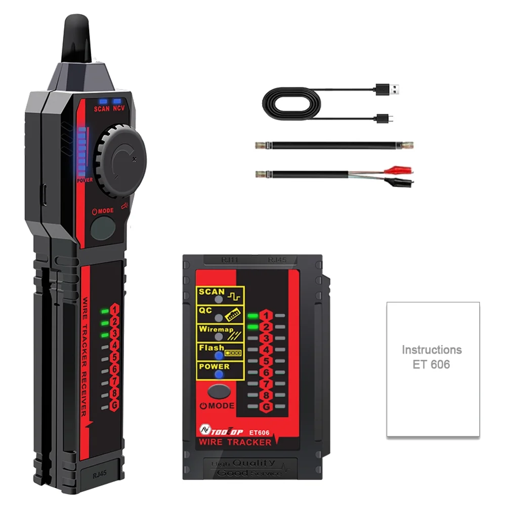 tester,Cable Check Switch Network Cable Tester 60v With Low With Low Battery Withstand Of 60v Functions Of 60v With Indicator Auto Switch Poe Withstand Auto Off Check Switch Poe