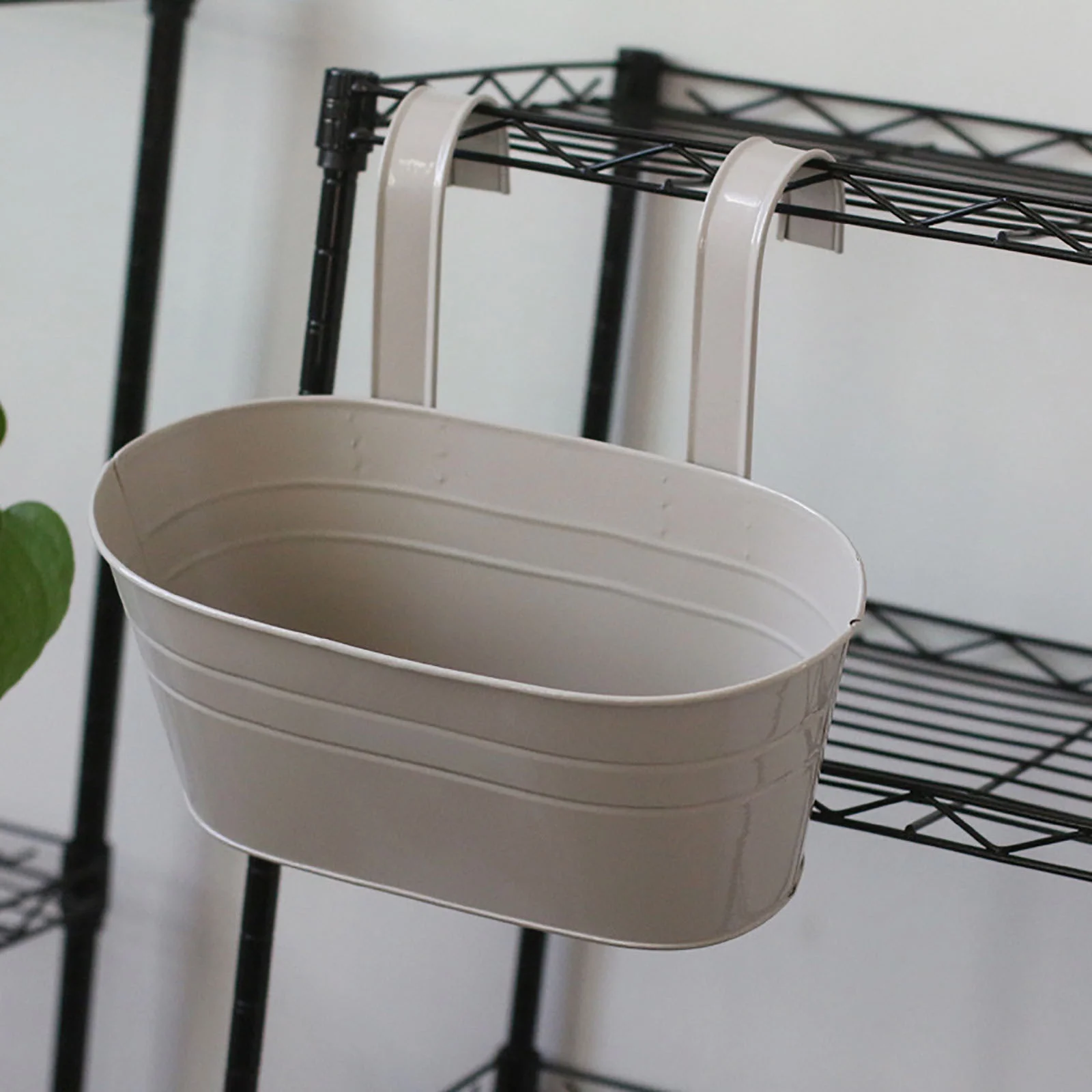 Fragarn Gardening Clearance Items Home Oval Metal Plant Flower Pot Fence Balcony Garden Hanging Planter Pots