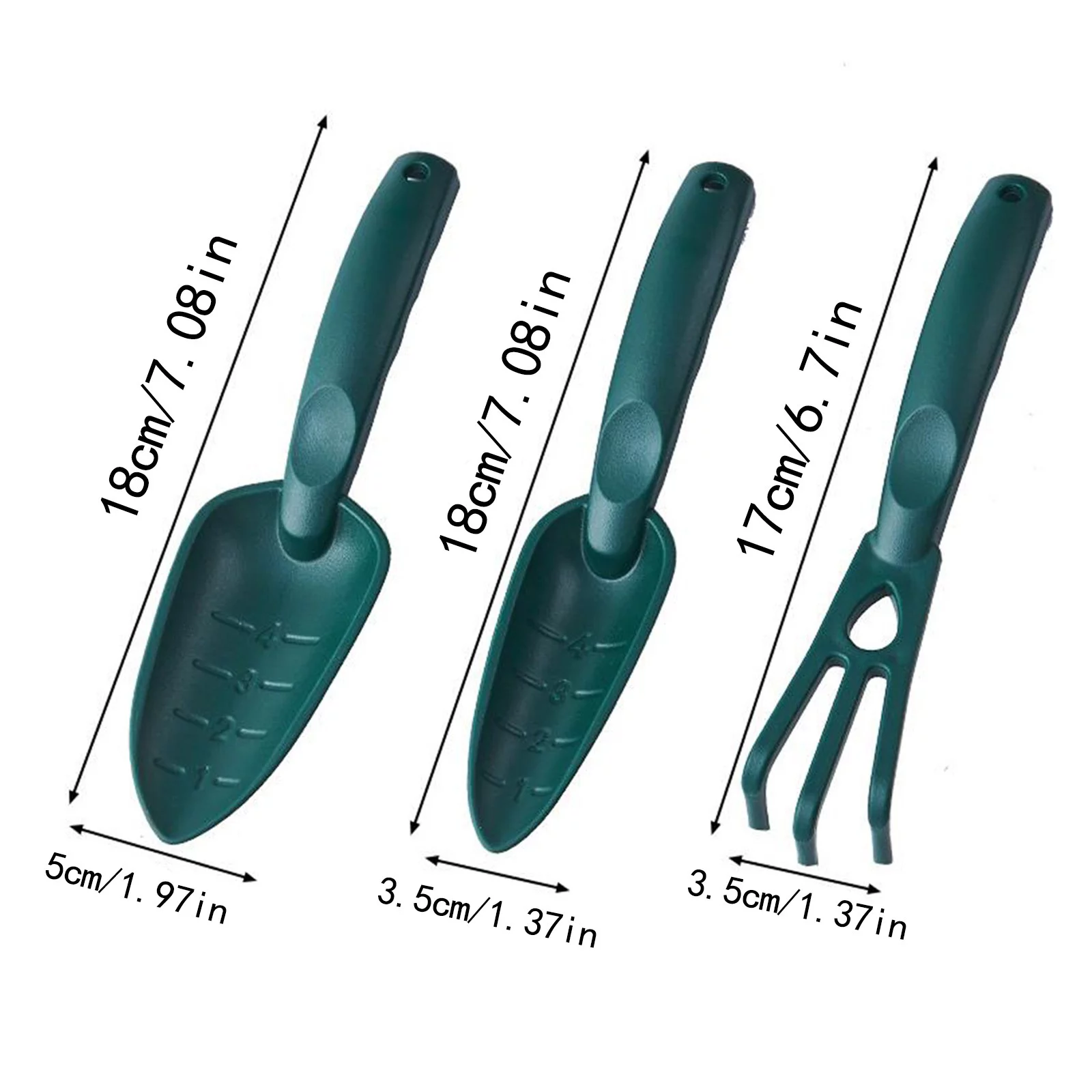 Shovel Rake Flower Mini Household Vegetable Soil Loosening Soil Digging Flower Gardening Tools Three Piece Set