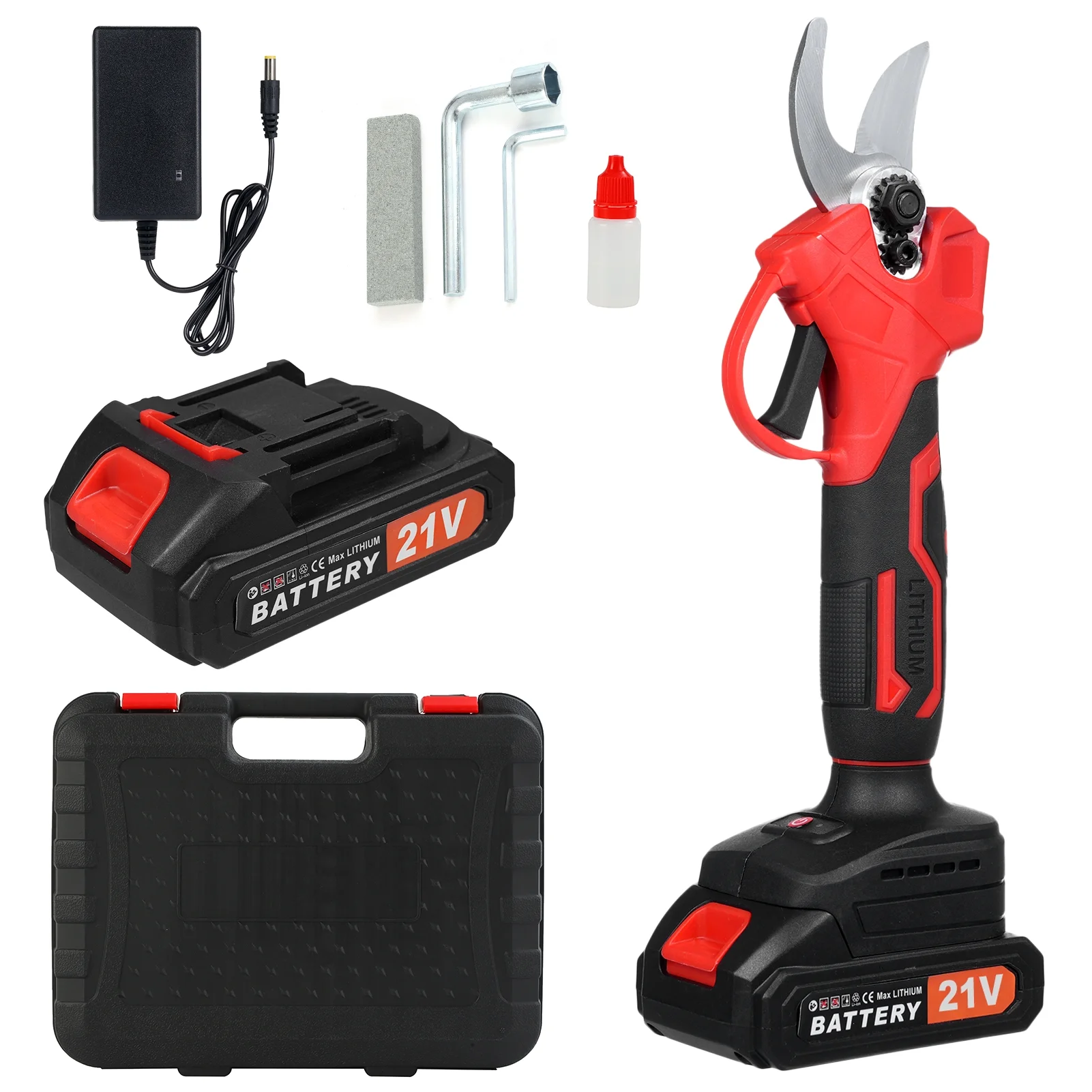 Shears,Diameter With 2pcs Shears 300w With 2pcs 1500mah*5 2pcs 1500mah*5 Batteries Pruner 30mm Diameter With Professional Branch Pruner Shears Professional Branch Buzhi Mewmewcat