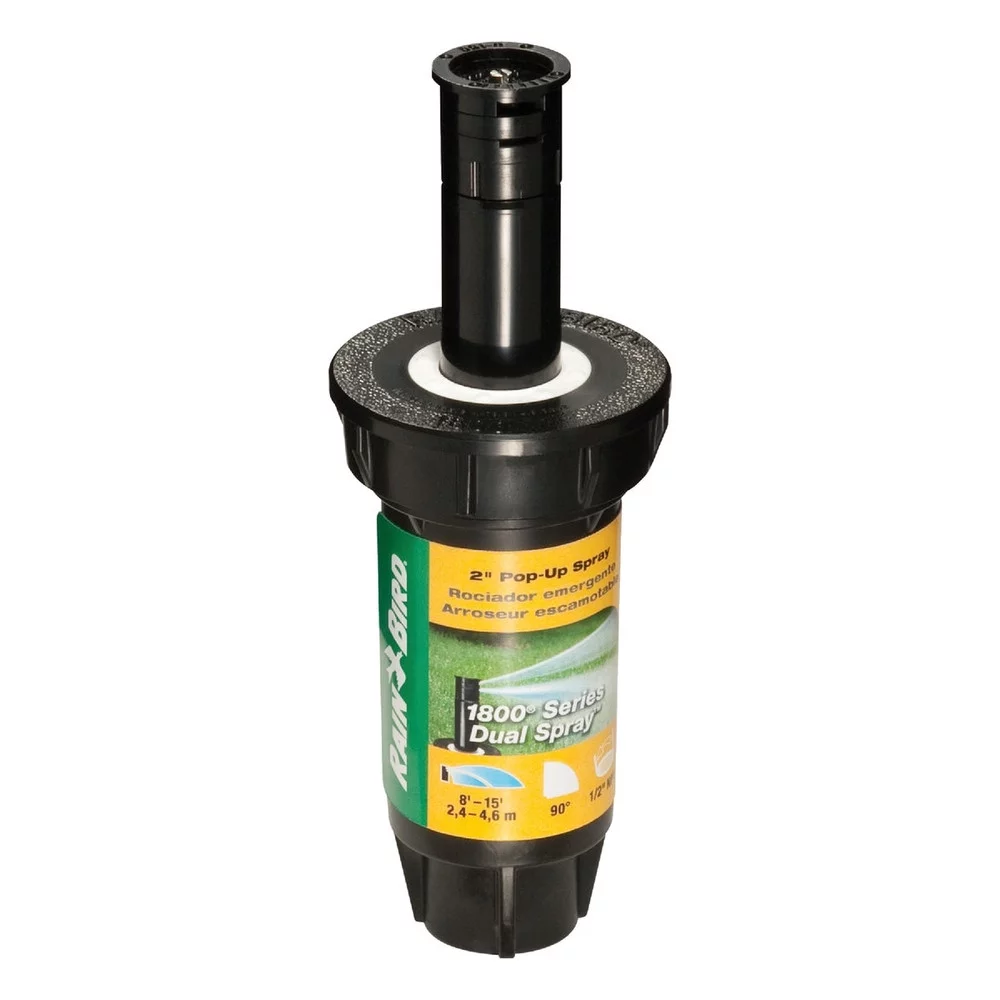 Rain Bird 2 In. Quarter Circle Dual Spray Pop-Up Head with Pressure Regulator 1802QDSPRS 761424