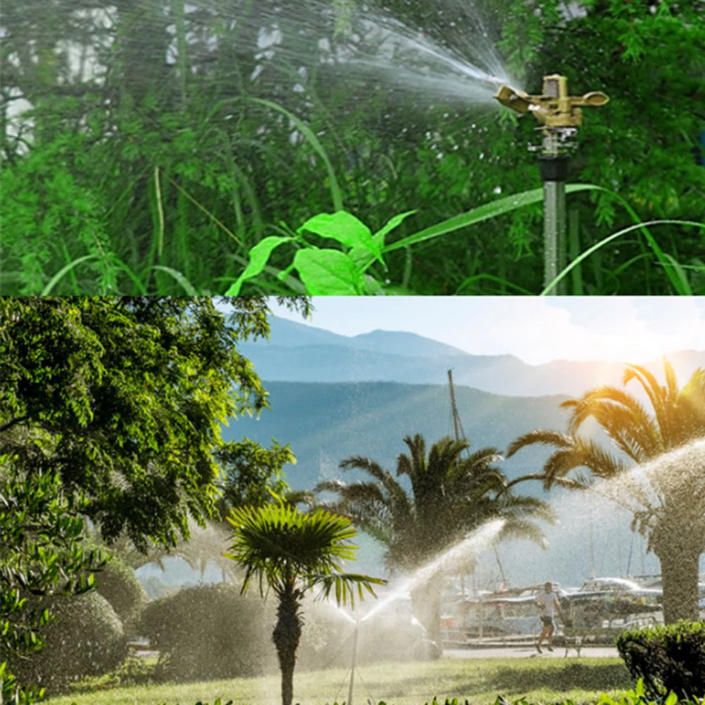 360° Rotating Irrigation Sprinkler Garden Lawn Farm Watering Water Sprayer