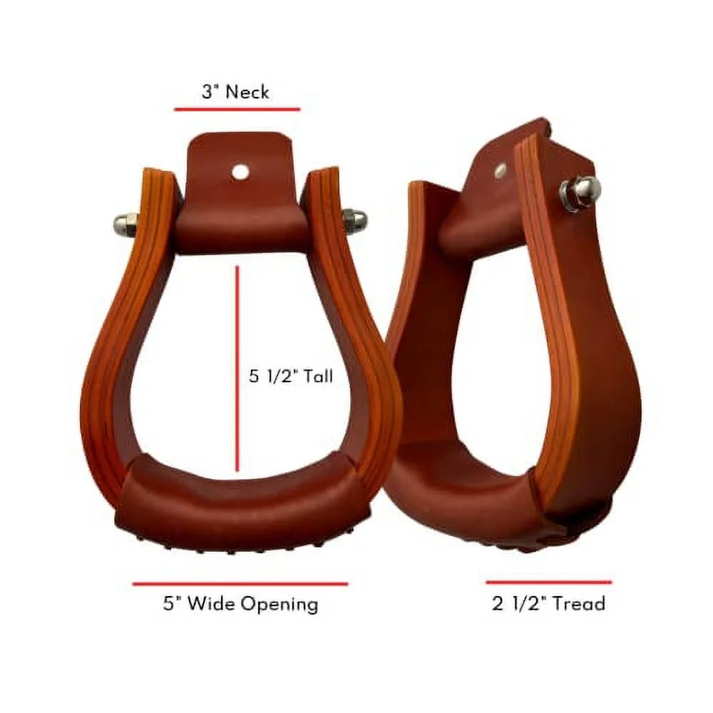 AJ Tack Stained Wood Bell Stirrup
