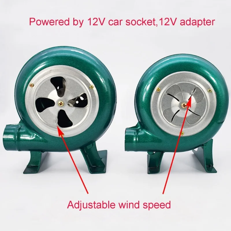 NEW 12V Car Smelting Metal Fan BBQ Blower 40W/80W Charcoal Chimney Starter Cooking Barbecue Fan with ON OFF 2024