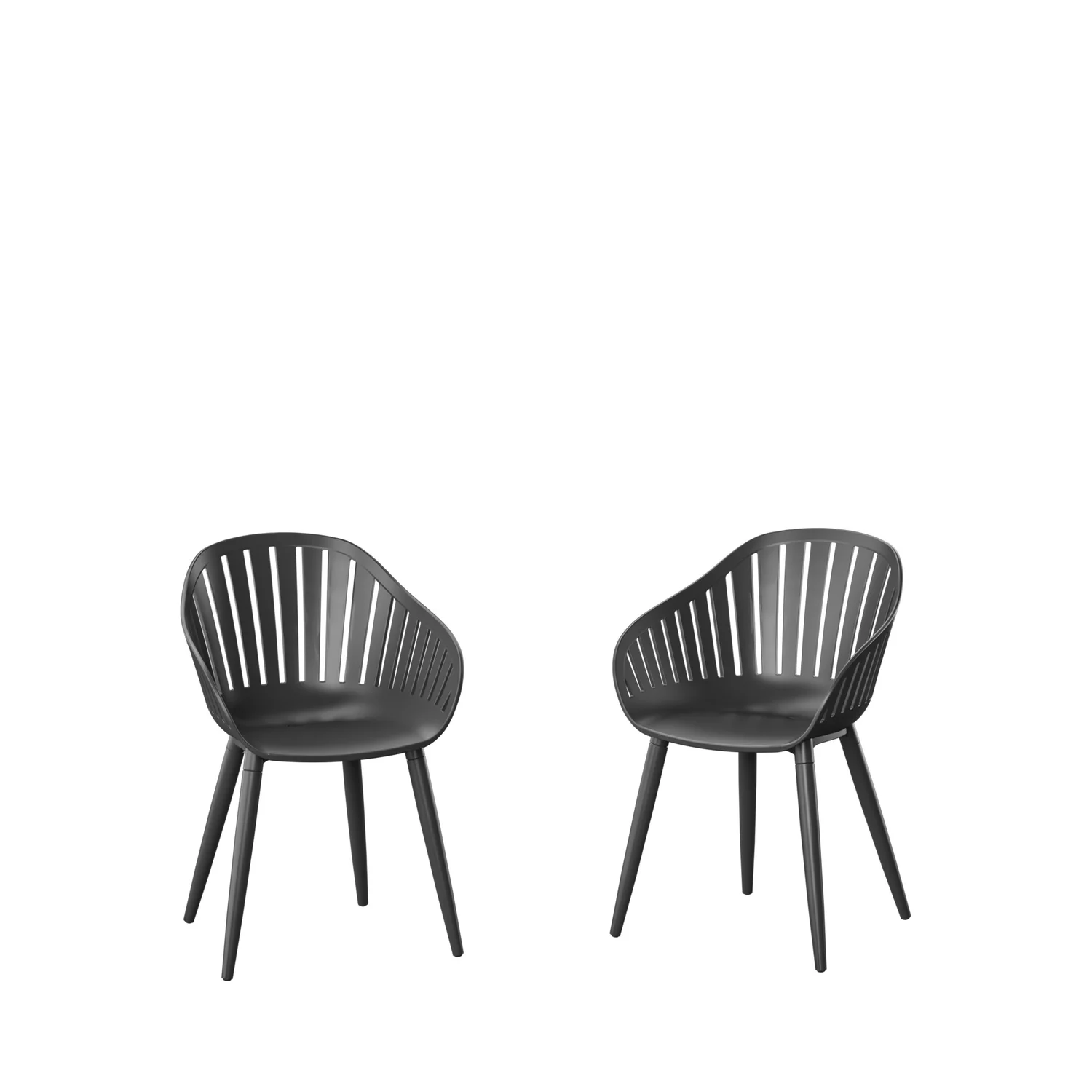 Amazonia 2 Piece Black Aluminium Chair Patio