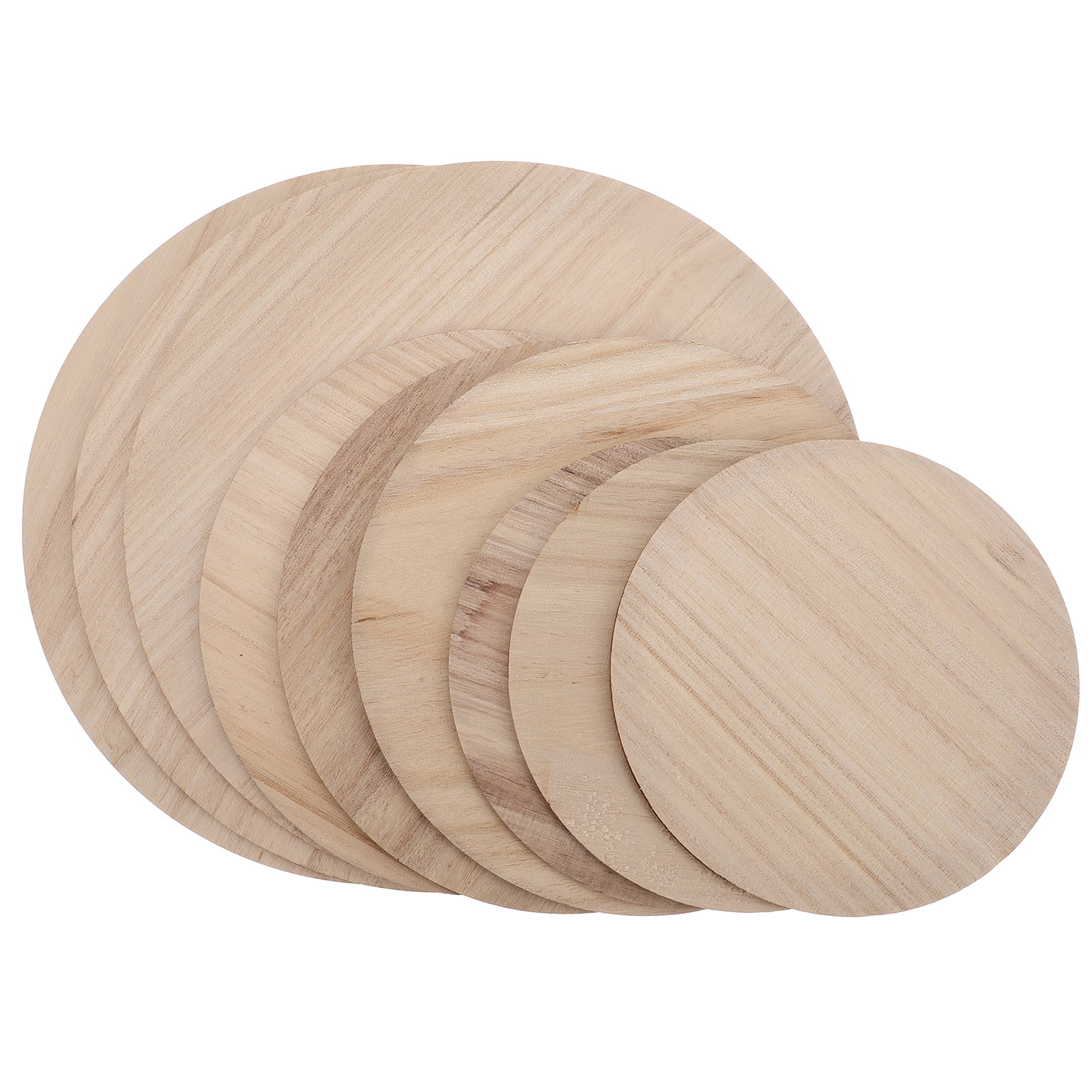 Wooden Wood Circles Crafts Cutout Decoration Holiday Slice Basswood Sheets Plate Round Cut Outs Rounds
