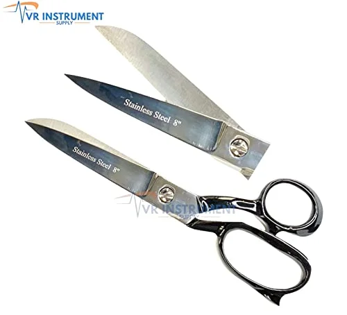 VR Instrument Supply 8” Heavy Duty Stainless Steel Tailor Upholstery Scissor Shears Utlity Sewing