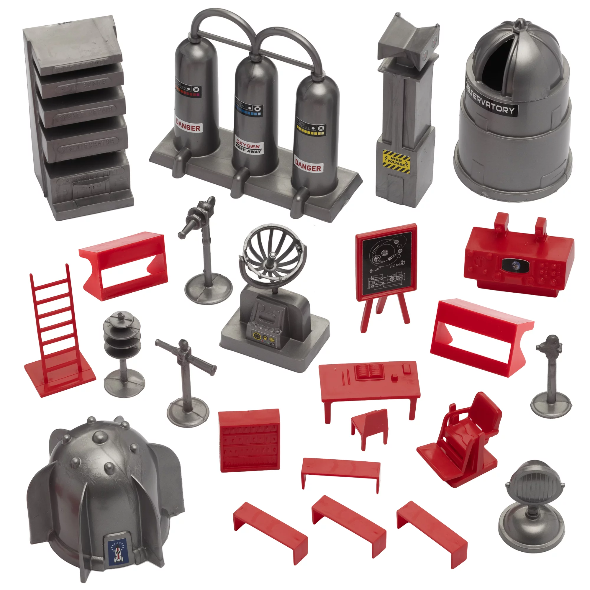 BMC Classic SciFi Mars Base Camp - 24pc Plastic Army Men Space Accessory Playset