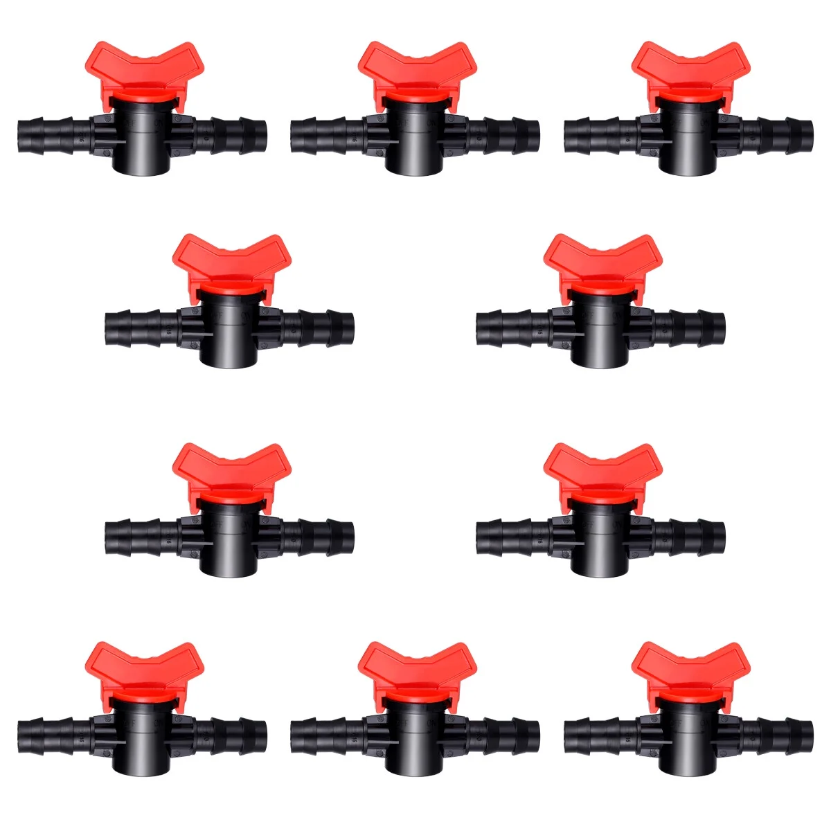 Qumonin 10PCS 1/2 Inch Drip Irrigation Ball Valve for 16mm Tube