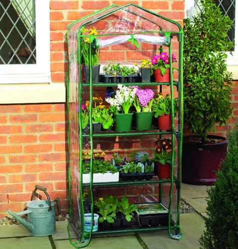 Zenport SH3205 4-Tier Versatile Mini Cold Frame Greenhouse for Protected Patio and Balcony