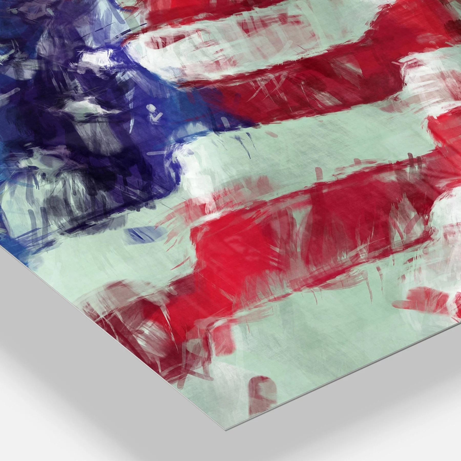 USA Flag Abstract Art' Map & Flag Metal Wall Art