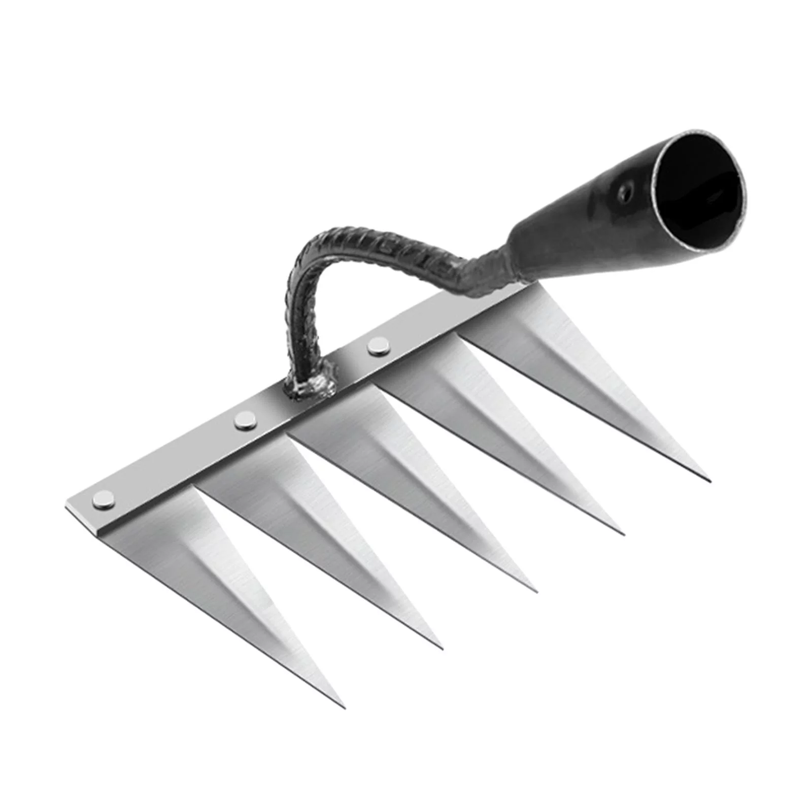 2Pcs Heavy Duty ing Hoe Rake Harrow Garden Lawn Leveling Loosen Planting Hand Tool Agricultural Vegetable , 5 Brass 5