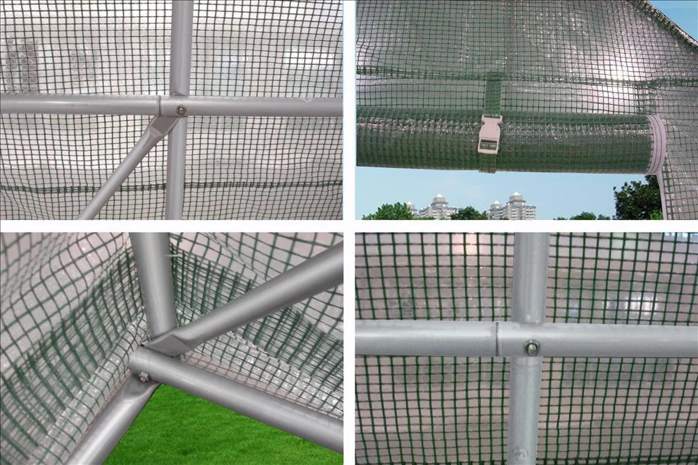 DELTA Canopies - 33' x 13' - Green - Walk-In Tunnel Hot Greenhouse