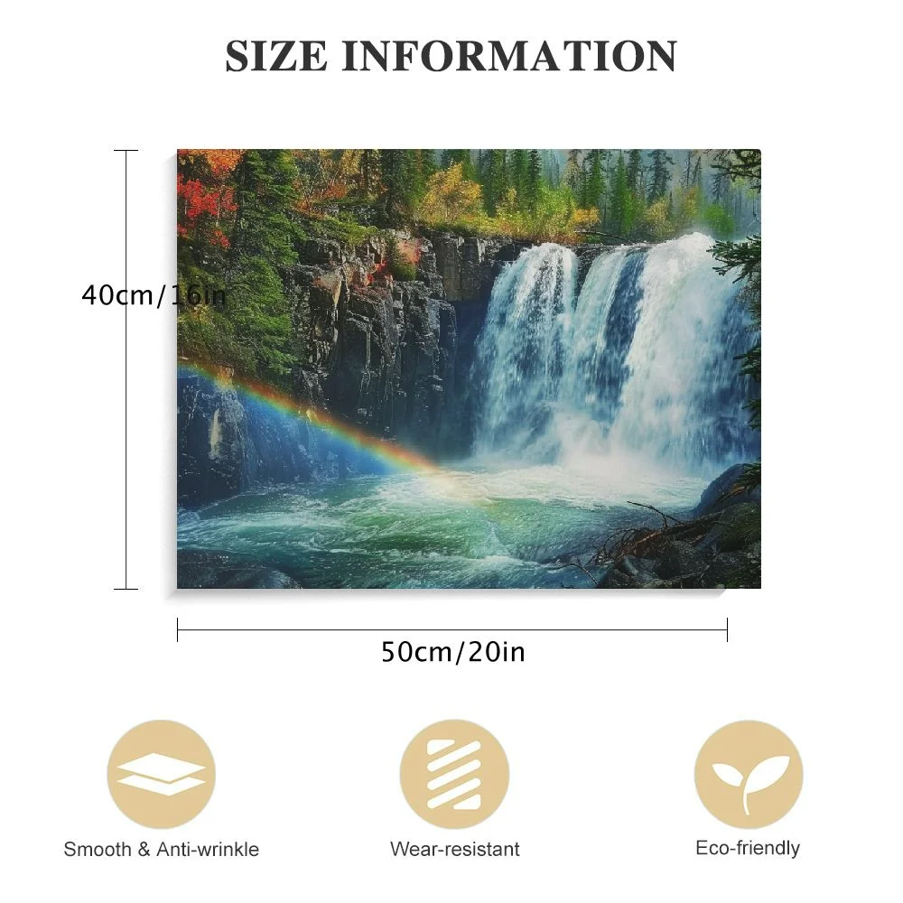 CANFLASHION Waterfall Pictures Wall Decor Nature Canvas Wall Art Landscape Poster Prints For Living Room Bedroom Office