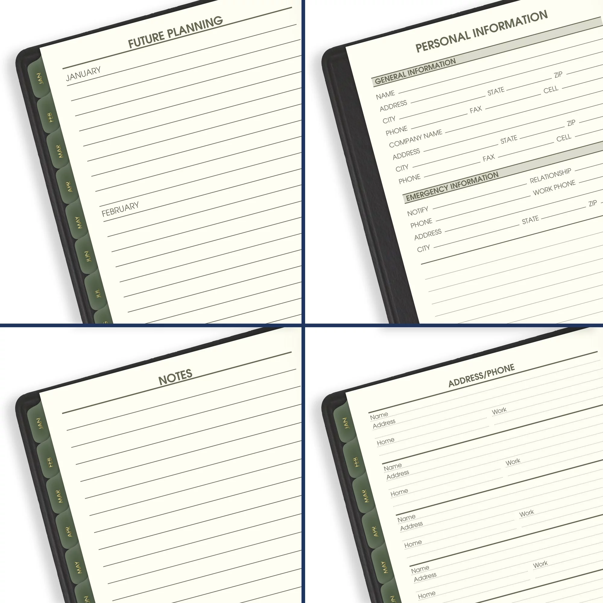 AT-A-GLANCE Recycled 2024 Monthly Planner Black Large 9 x 11 - Monthly Planners