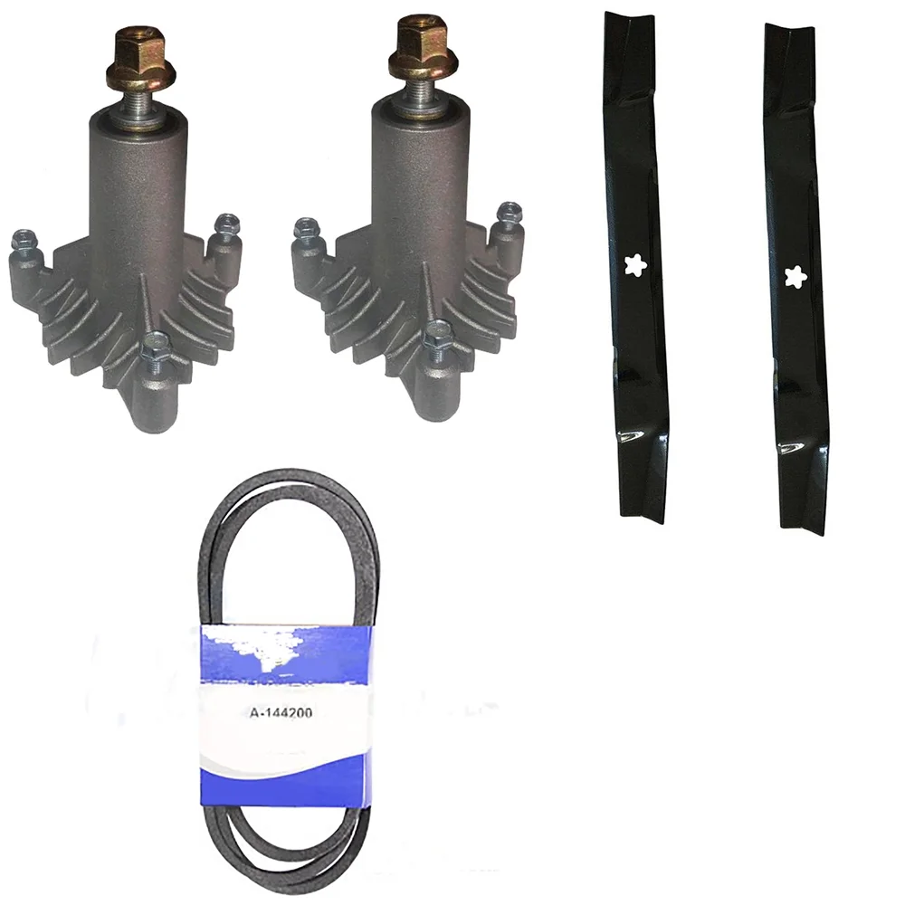 RAParts Riding Mower Mulching Blade Mandrel Belt Kit Fits Craftsman 130794 138971 128774