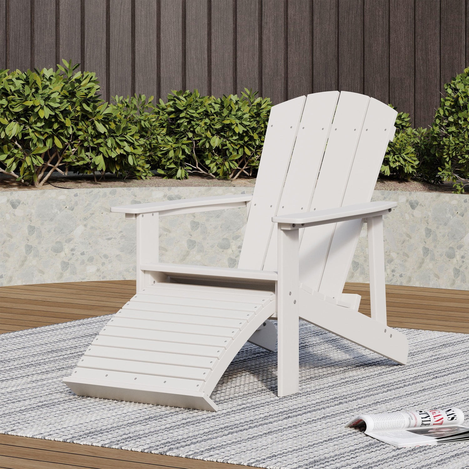 DremFaryoyo HUNTER ADIRONDACK CHAIR WITH HIDEAWAY OTTOMAN