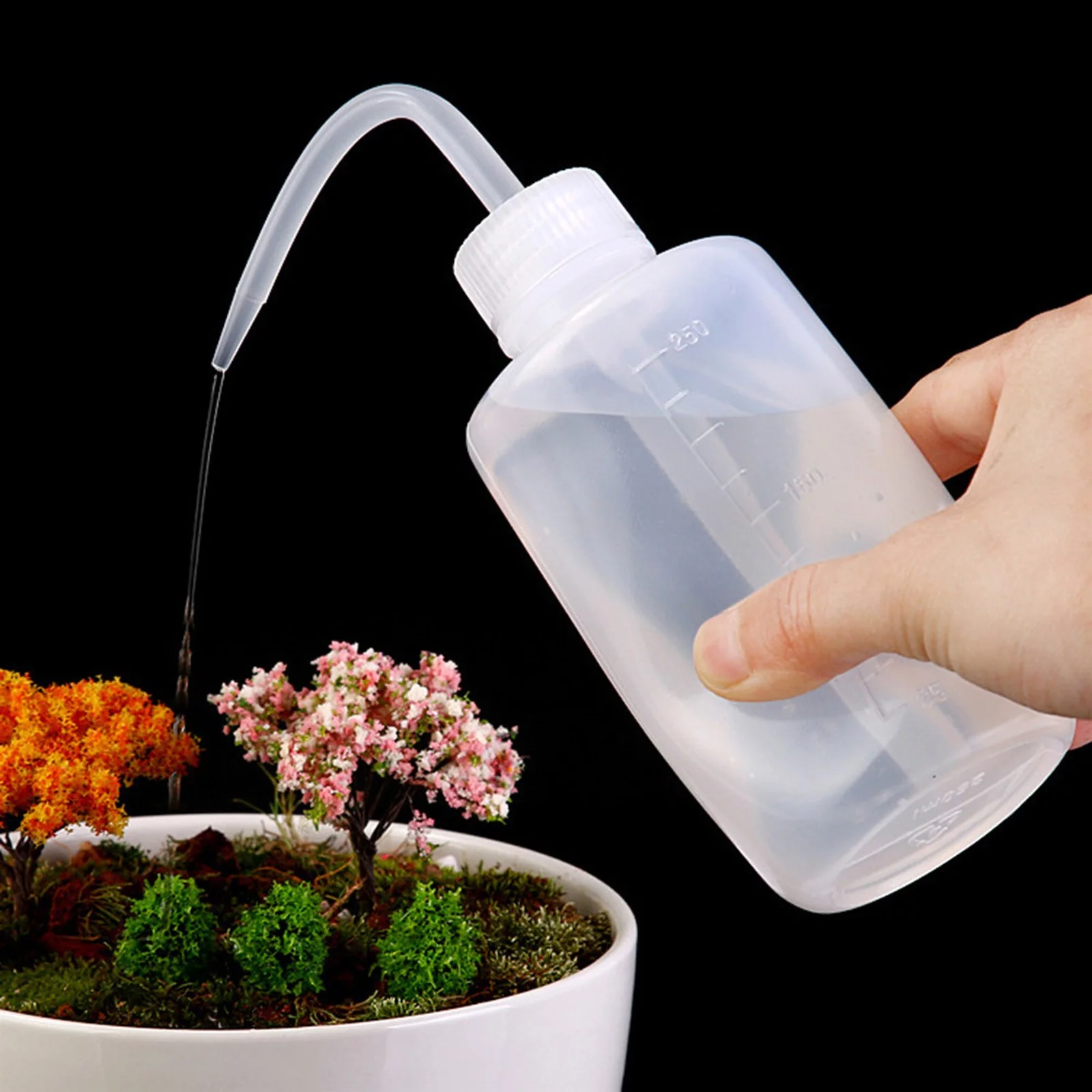 250ml Large Squeeze Transparent Water Bottle Liquid Container Water Sprayer Roof Sprinklers Child Water Sprinkler Tall Sprinklers for Garden Mini Sprinkler Watering Timer Garden Sprinkler Hose