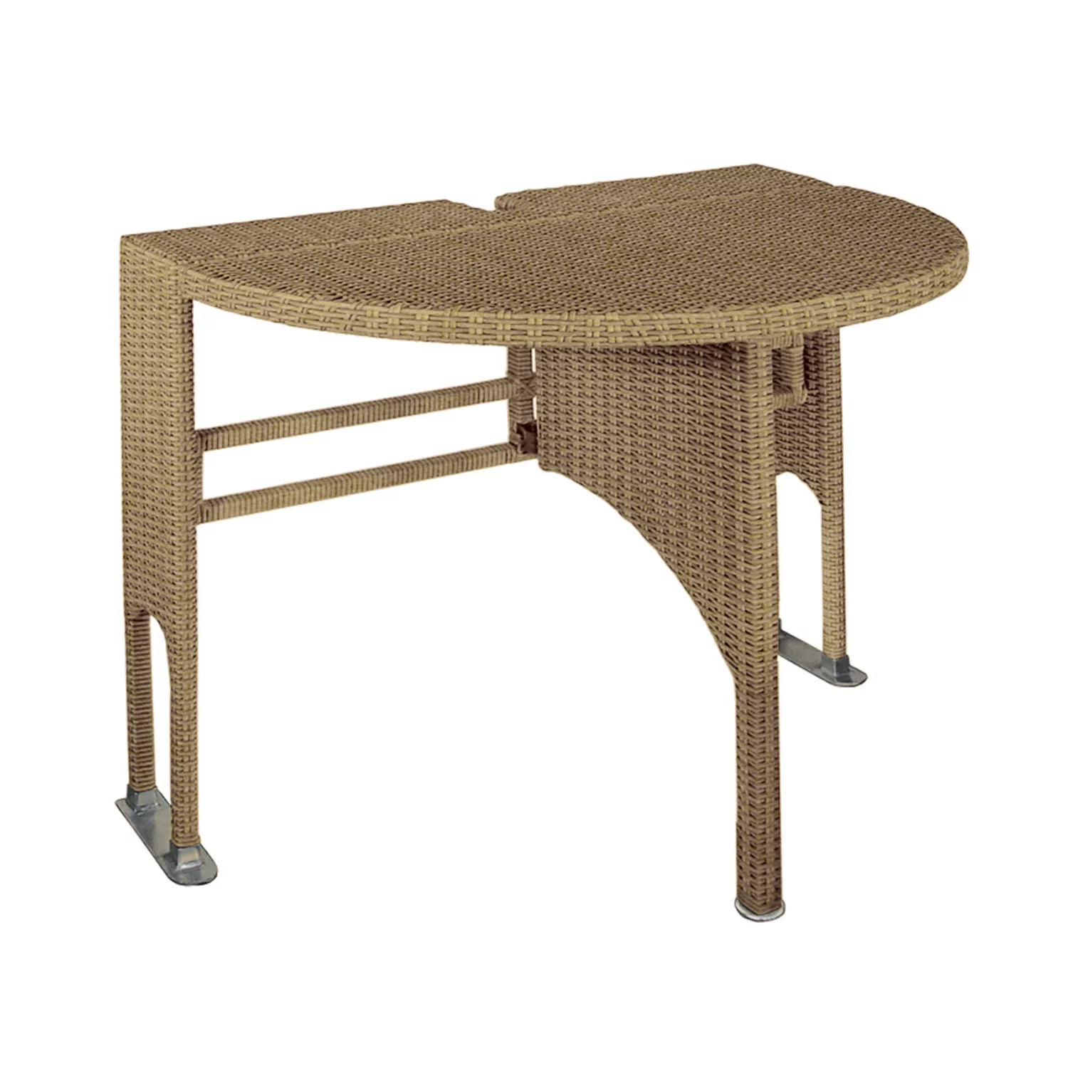 Blue Star Terrace Mates Adena, 3-Piece All Weather-Wicker Table and Chair Set  with Half-Round Table & Stacking Chairs, Coffee