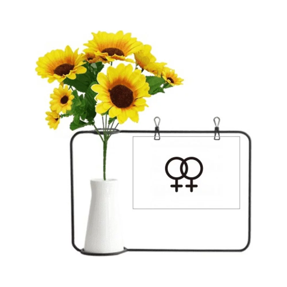 Gender Differentiation Identifying Women Equality Artificial Sunflower Vases Bottle Blessing Card