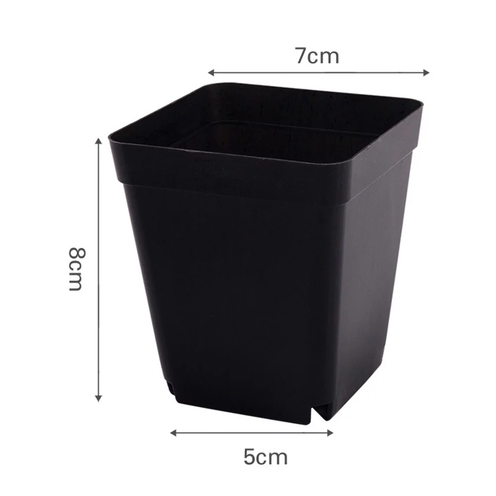 10pcs Succulent Small Square Flower Pot Plastic Frosted Square Pot Garden Tools