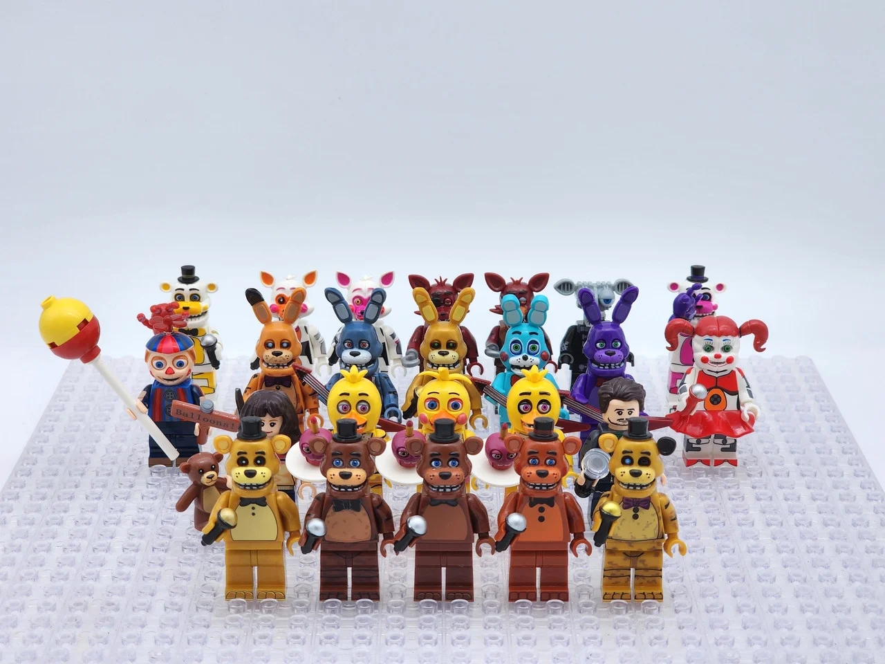 Five Nights at Freddy's Custom 24 Minifigures Set Freddy Fazbear Game and TV Series