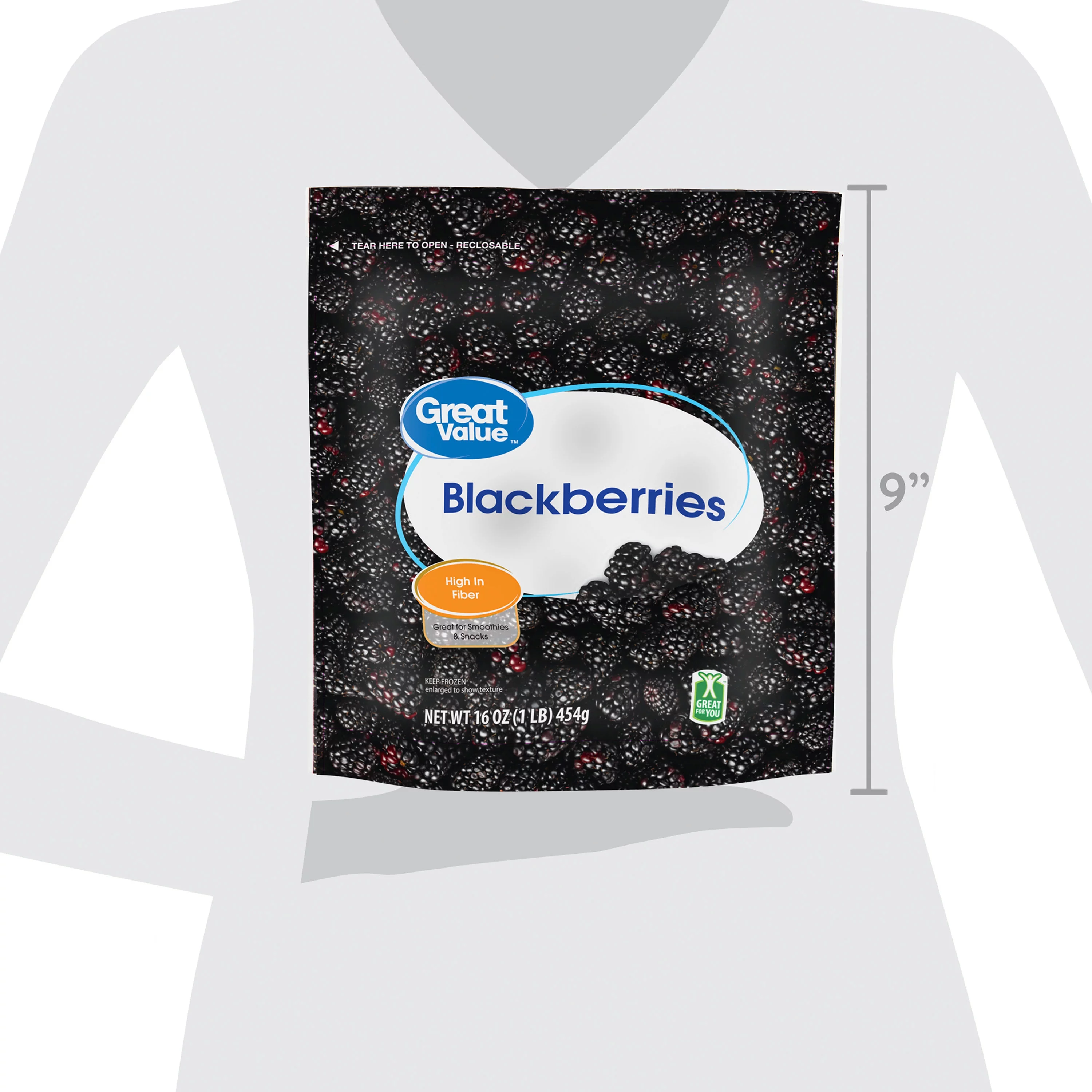 Great Value Frozen Blackberries, 16 oz