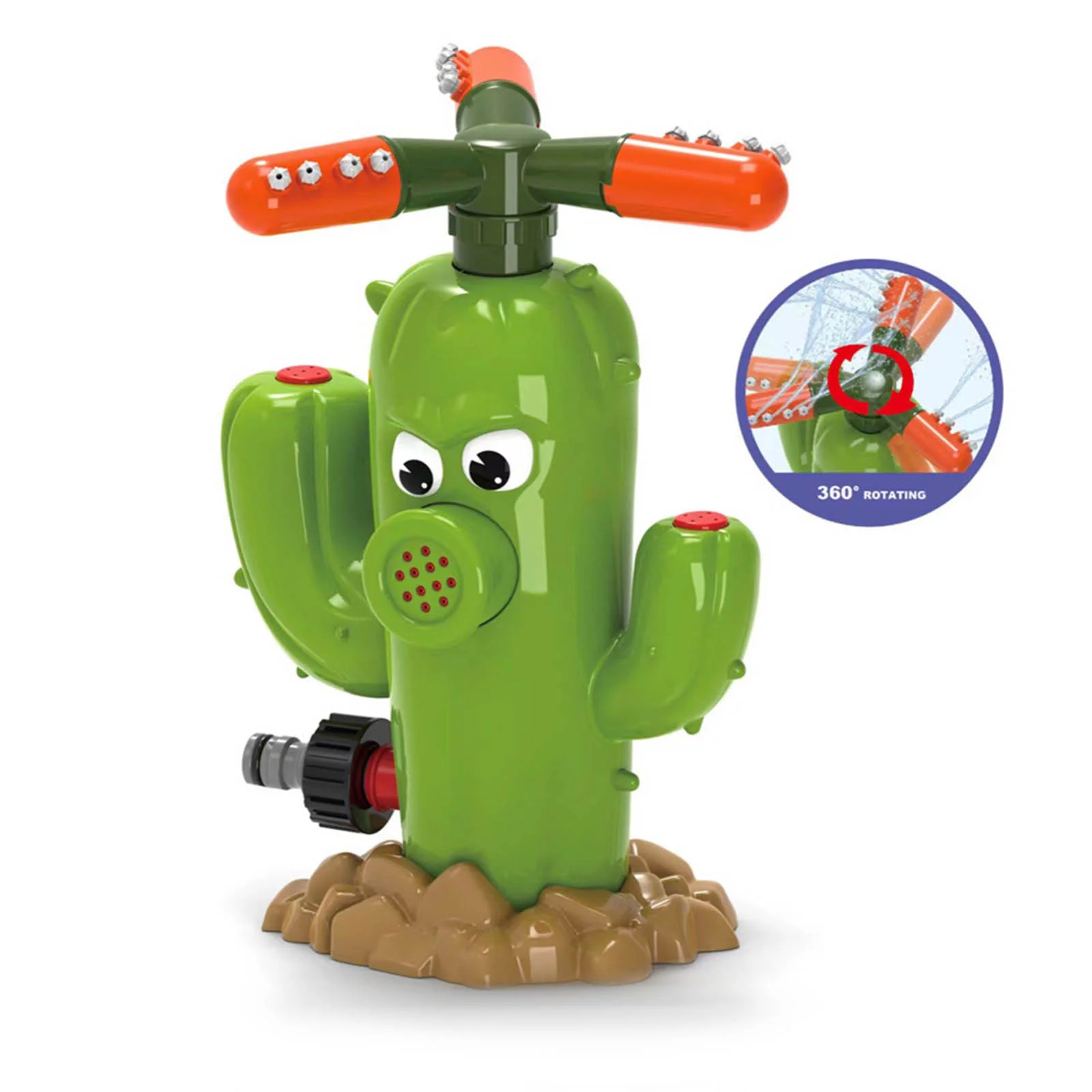 XIANXIAN Rotating Nozzle Cactus Garden Sprinkler 360 Rotating Sprinkler Large Area Coverage Adjustable Weighted Gardening Watering System