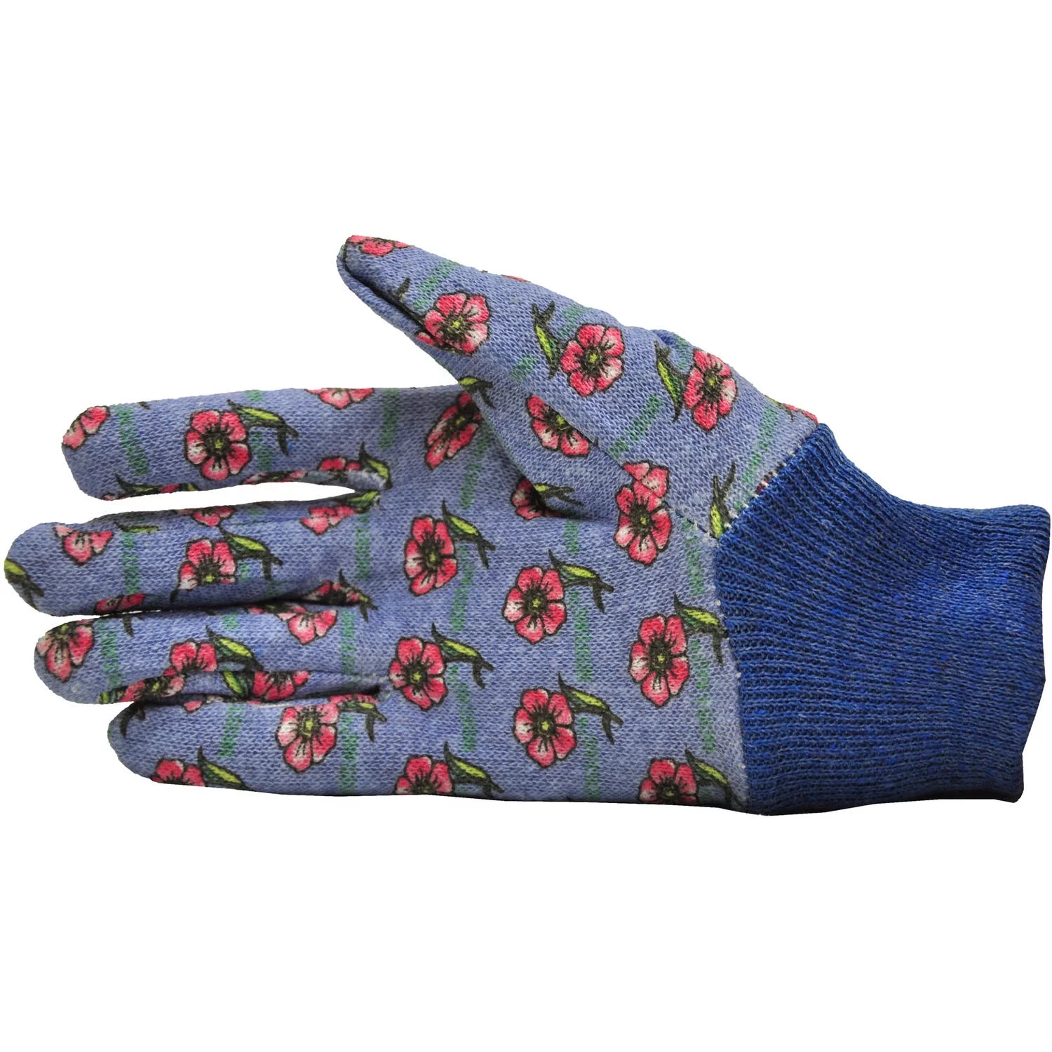 G & F Soft Jersey Kids Blue Green Color Garden Gloves 1823, Durable & Safe, 3 Pairs