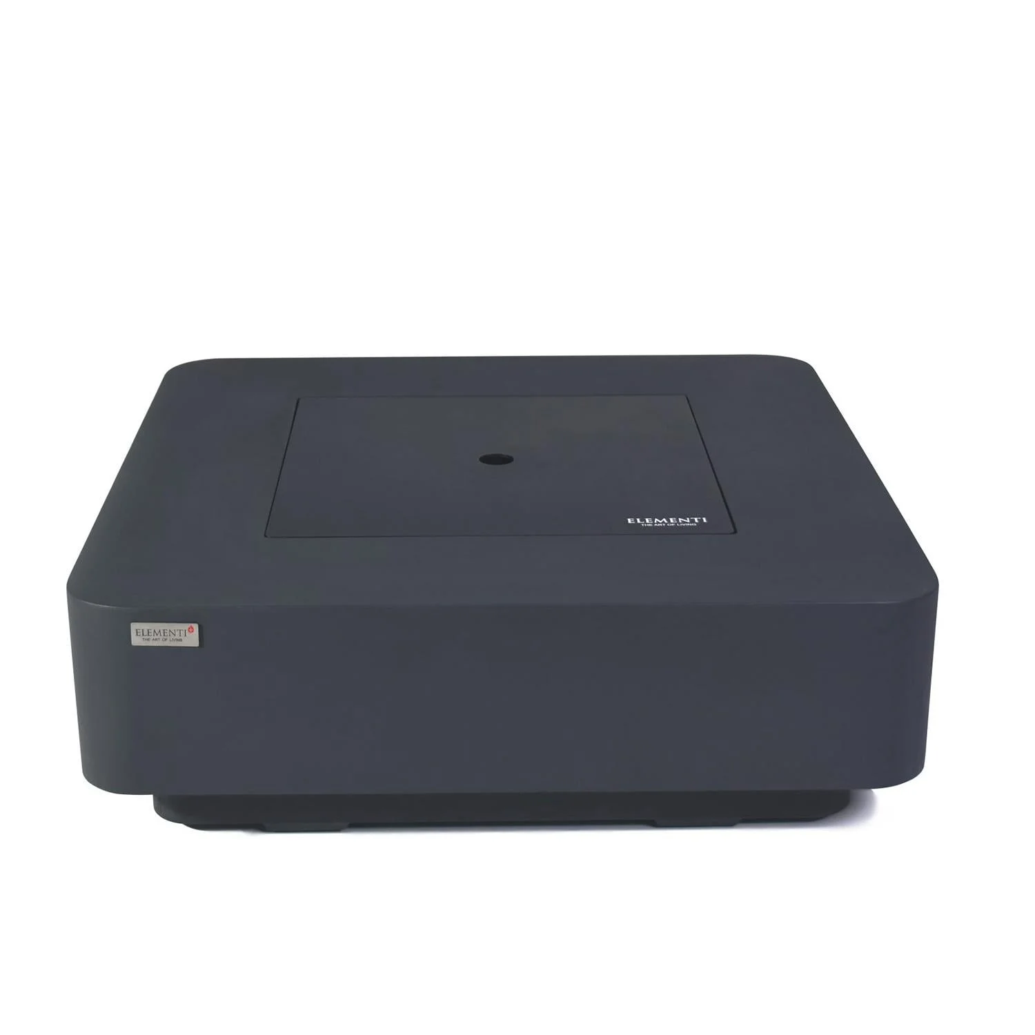 Willow Lake 42 Inch Square Concrete Natural Gas Fire Pit Table in Dark Gray By Lakeview Outdoor Designs