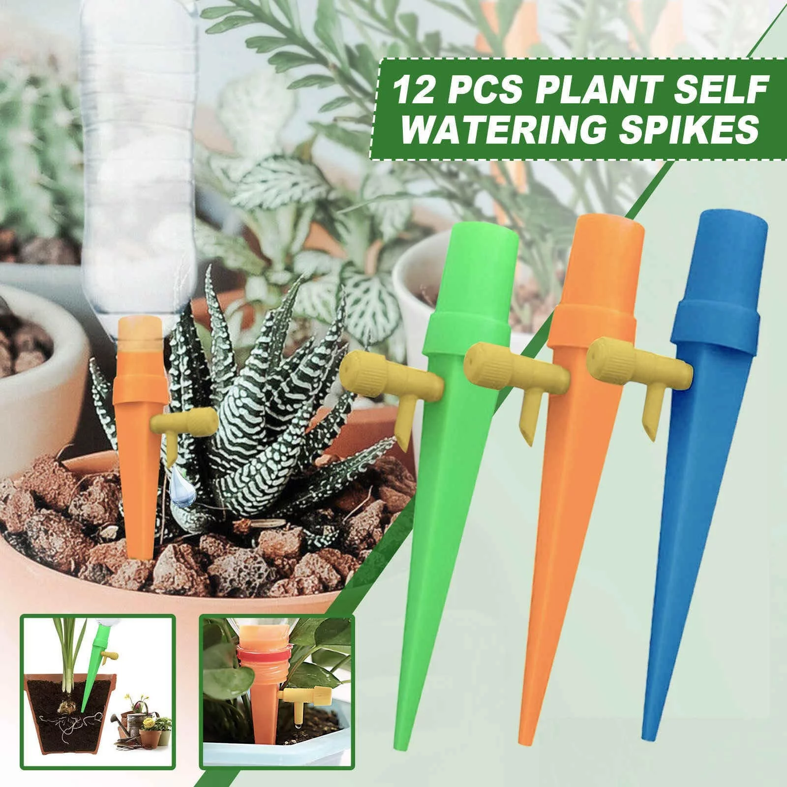 LLQkigsxse Heated Outdoor Hose 12PCS Automatic Self Watering Spikes With Control Tap Switch 70Th Birthday Gifts For Women