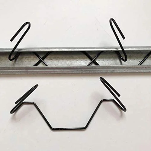 Greenhouse batten tape spring lock channel hook, greenhouse spring lock wire channel hook, made of galvanized steel, 20 pieces per package