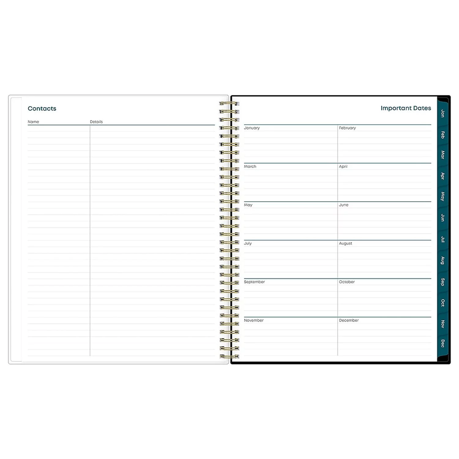2024 Weekly Monthly Planner, 8.5x11, Blue Sky, Grenada