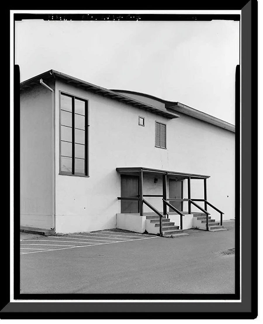 Historic Framed Print, Oakland Naval Supply Center, Gymnasium-Cafeteria-Theater, East K Street between Eleventh & Twelfth Streets, Oakland, Alameda County, CA - 7, 17-7/8