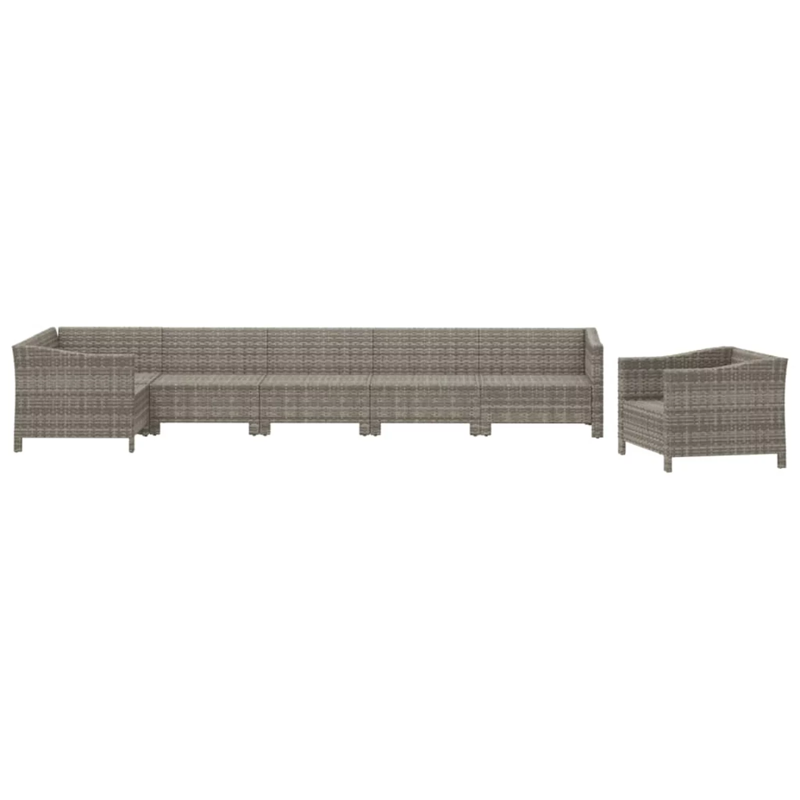 Andoer parcel,Sofa Set Rattan 3187284 Patio Furniture Rattan 7 Piece Set With Cushions Poly Rattan Patio Set Poolside Lawn Patio Conversation Set Balcony Sofa Poly Of 7 Patio Shcushan
