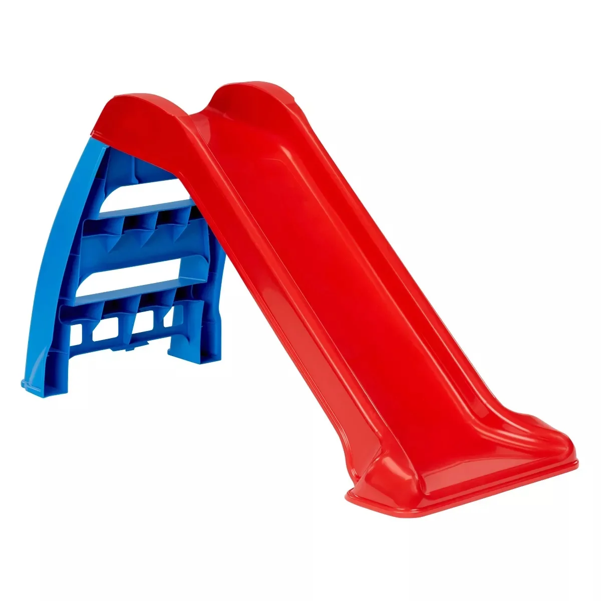 YLZ Slide, easy to compactly store and lightweight for your backyard, playroom, or any indoor or outdoor space- Red/Blue