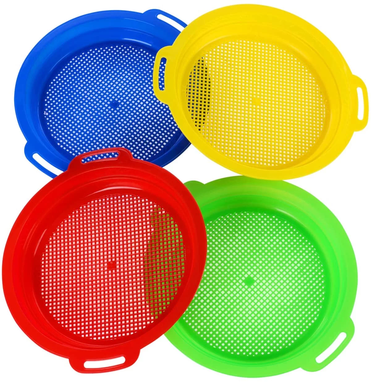 YINYUE 4pcs Beach Sand Sifter Sieves Sets, Large Sand Sieves Set, for Beach Play