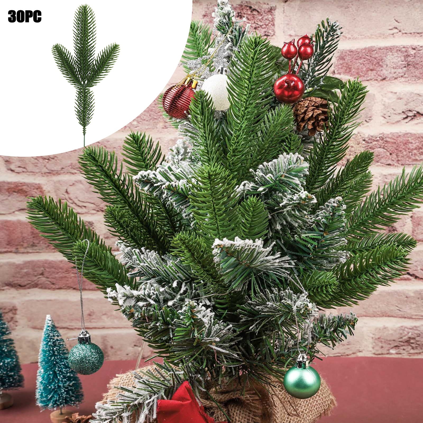 SIfdSeng 3D Wood Needle Decor Artificial Christmas Tree Decoration with Emulated Triangular Wood Needles (30Pc) Gift for Fathers Day From Wife Fathers Day Bulk Gifts for Church