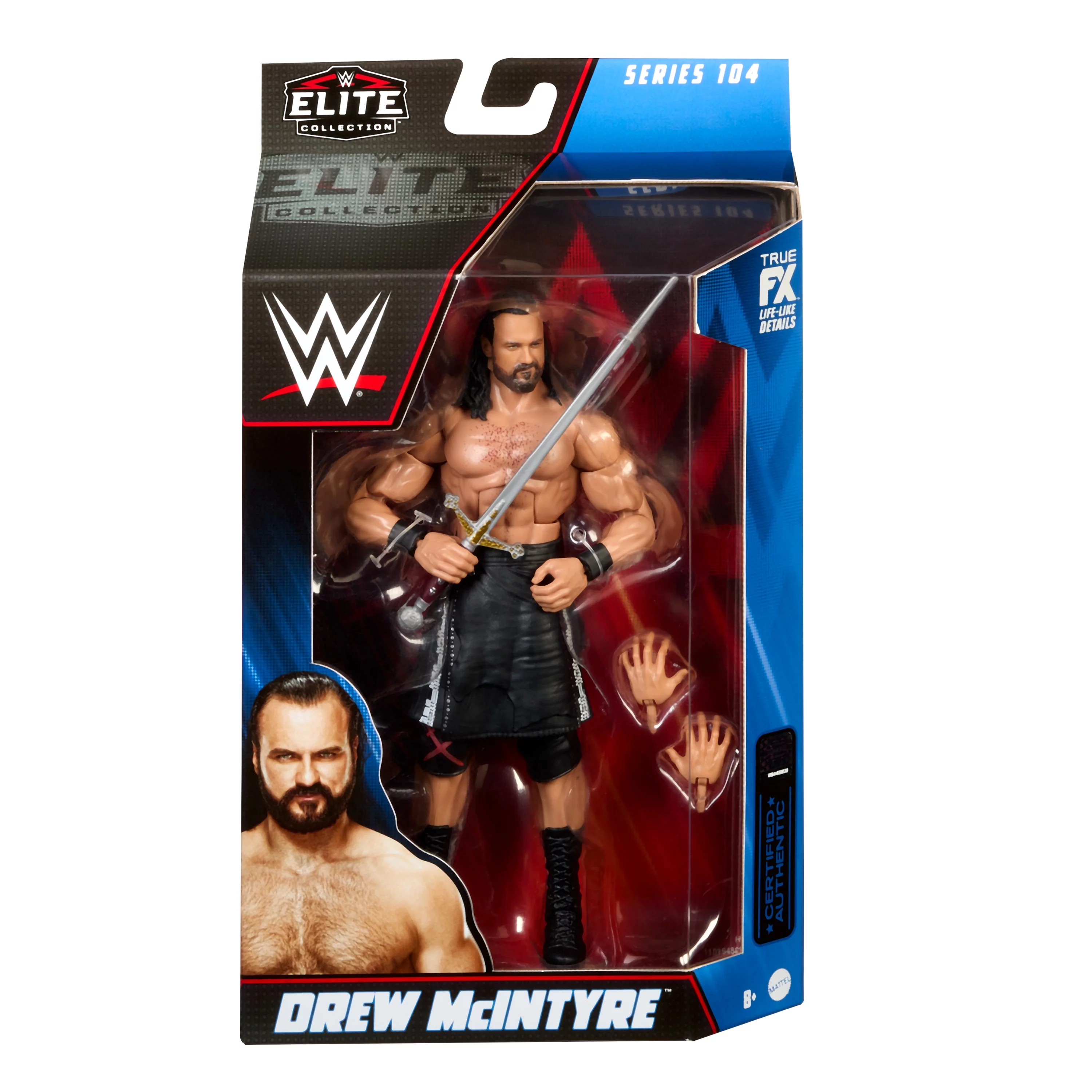 WWE Elite Poseable Action Figure Drew McIntyre with 25 Points of Articulation & Accessory