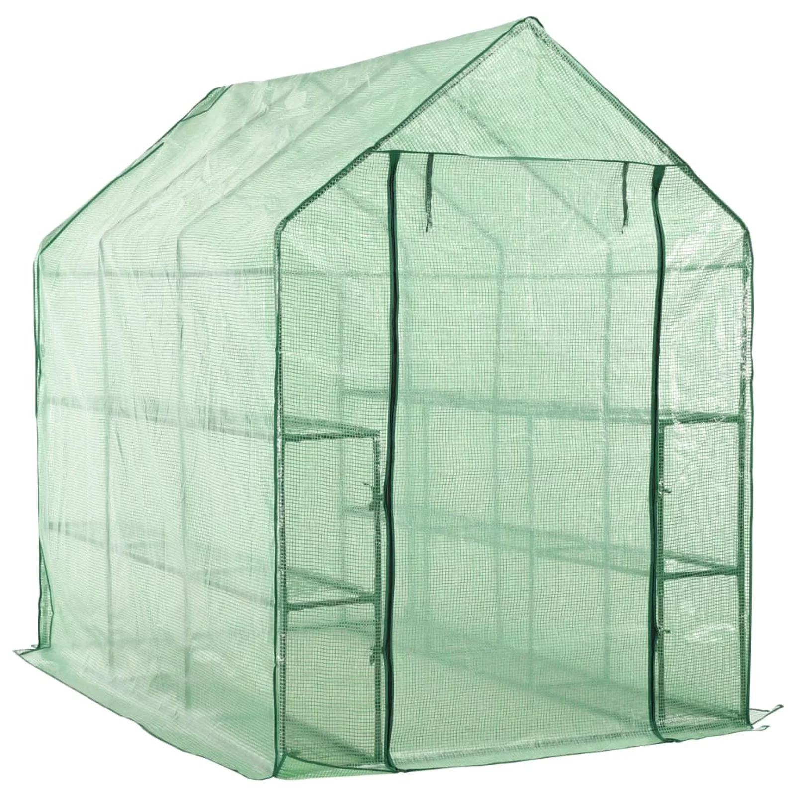 Dcenta Walk-in Greenhouse with 12 Shelves Steel 56.3