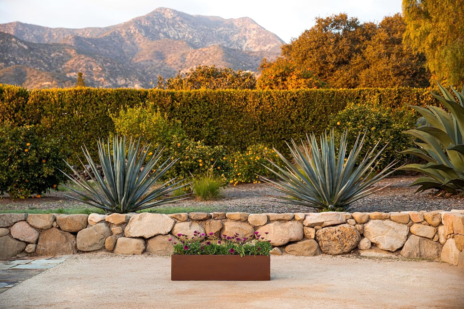 Metallic Series Steel Rectangular Window Box Planter, 36''