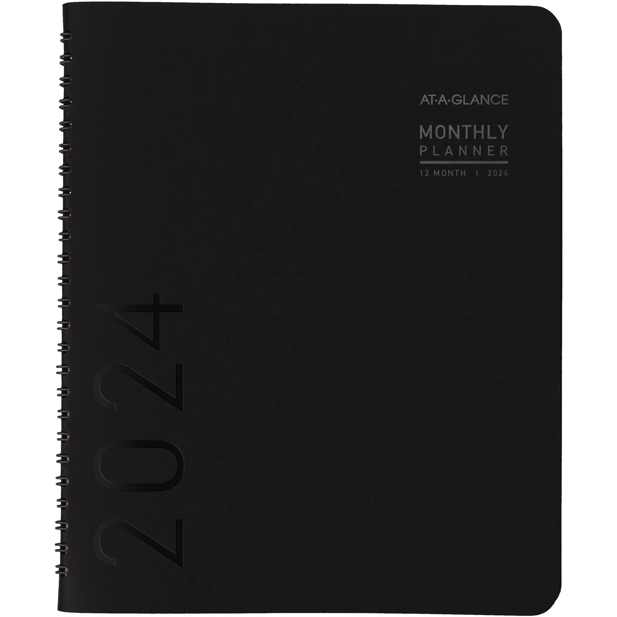 AT-A-GLANCE Contemporary 2024 Monthly Planner Black Medium 7 x 8 34 - Monthly