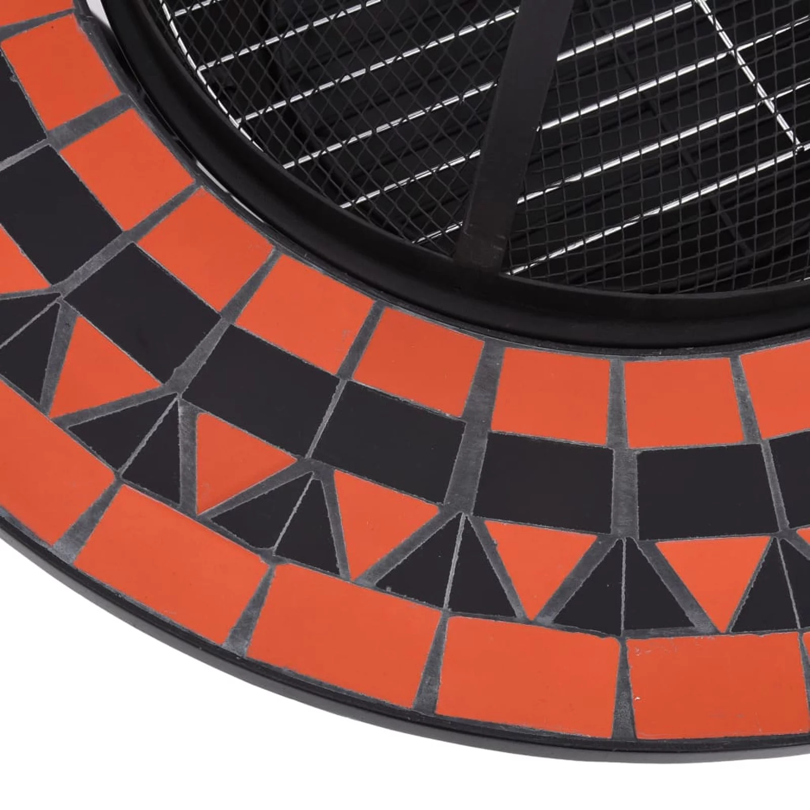 Carevas Fire Pit Table Terracotta and White 26.8