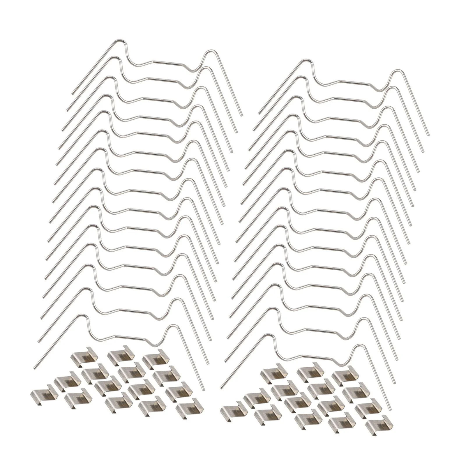 60Pcs Glazing Clips for Greenhouse W/ Z Type Replacement Shade Clips Stainless Steel Fttings Accessories for Twin-hall Web Sheets Glass Pane