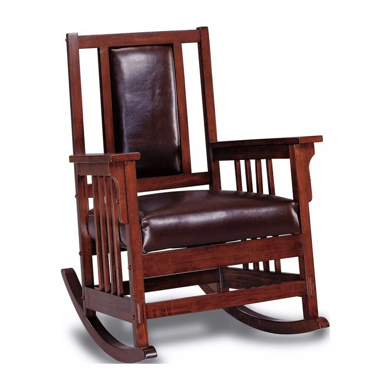 BenJara Traditional Rocking Chair, Warm Espresso