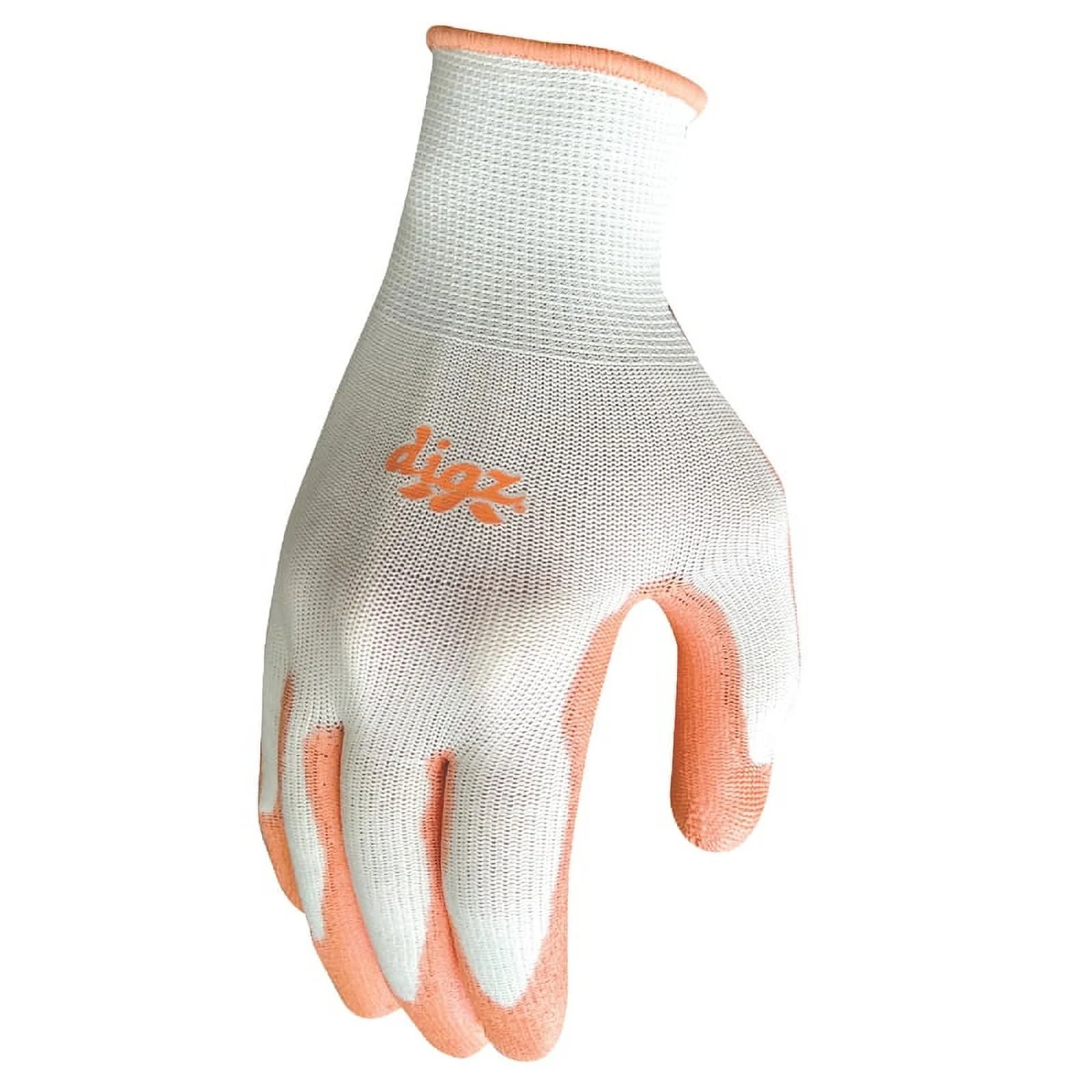 1 Pc, Digz M Polyurethane Coating Stretch Fit Gray/Orange Gardening Gloves