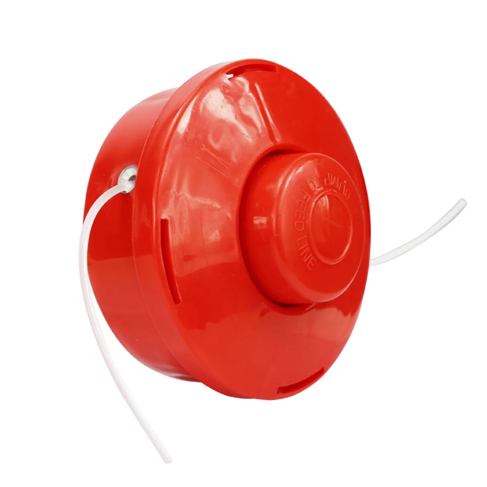 Guichaokj Universal Garden Grass Trimmer Brush Cutter Head 2 Wires Mower Bump Cutting Trimmer Gardening Brush Cutter Head Grass Trimmer Head (Red)